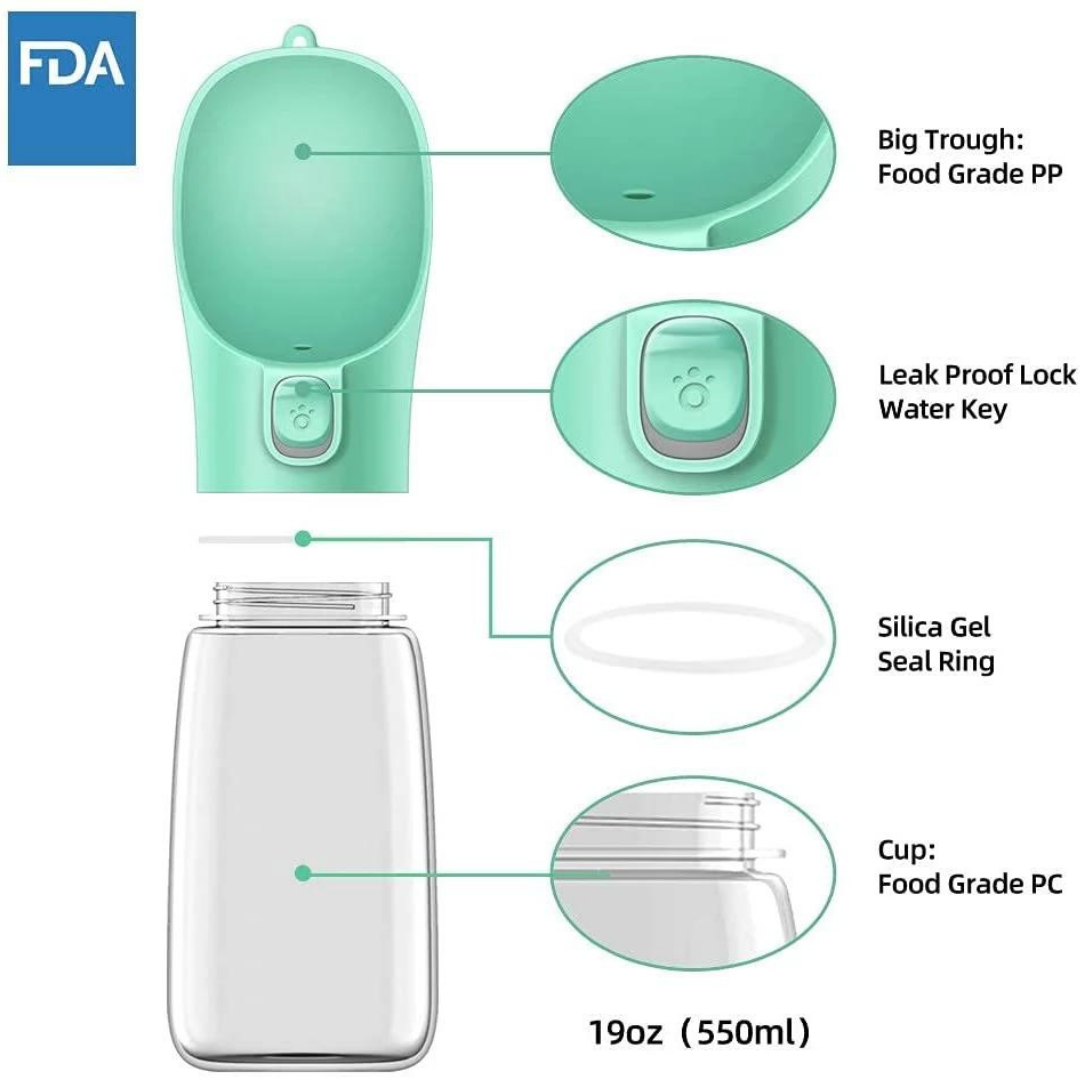 Portable Pet travel drinking bottle