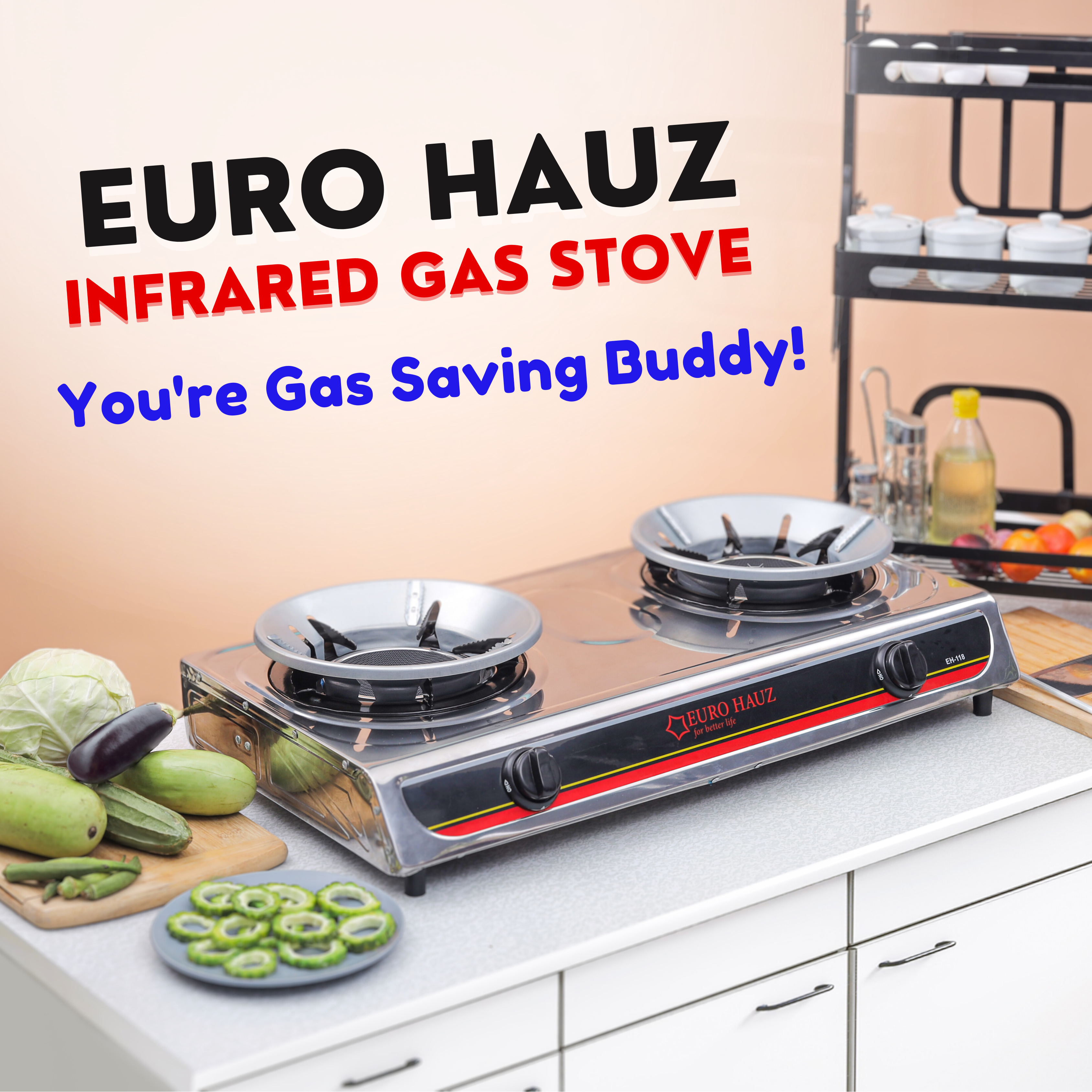 EuroHauz™ Infrared Gas Stove with FREEBIES