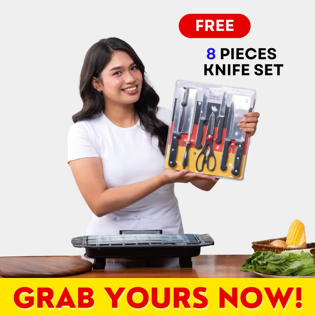 Eurohauz™ Smokeless Grill with FREE 8pcs KNIFE SET
