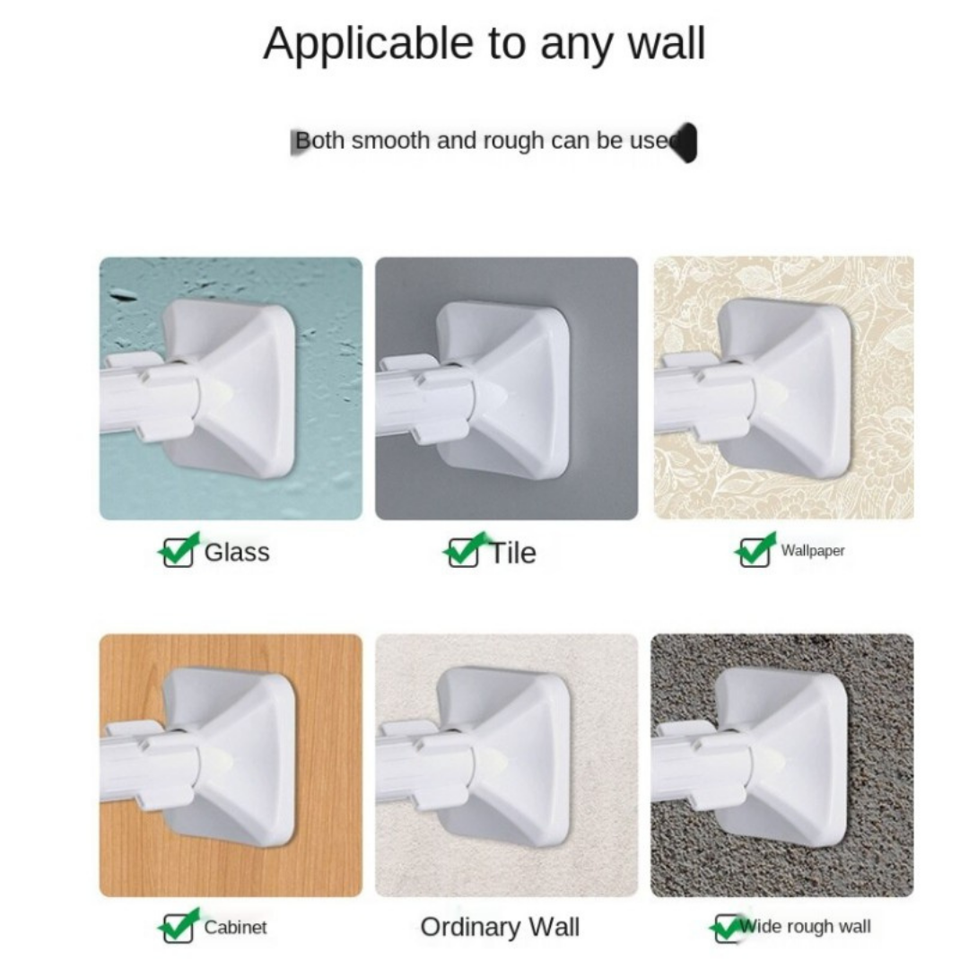 Punch-free tension rod shower Curtain Rod Adjustable Clothes Rack Telescopic Rod Hanger rod