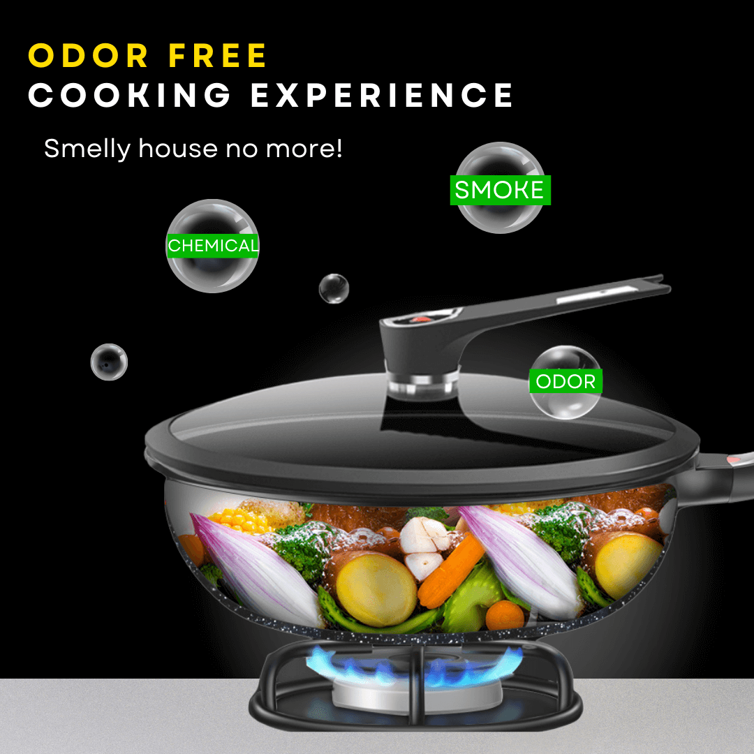 Magic Mom's™ Smokeless and Gas Saving Cooking Pan with FREEBIES