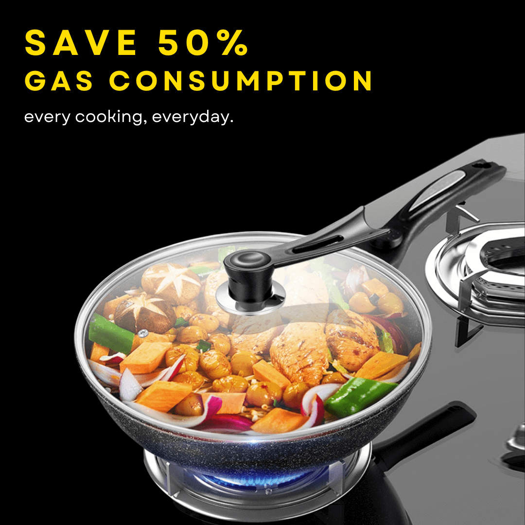 Magic Mom's™ Smokeless and Gas Saving Cooking Pan with FREEBIES