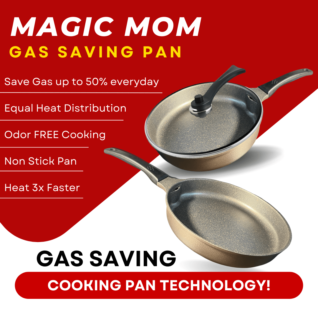 Magic Mom's™ Smokeless and Gas Saving Cooking Pan with FREEBIES
