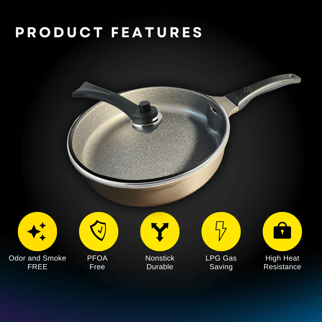 Magic Mom's™ Smokeless and Gas Saving Cooking Pan with FREEBIES