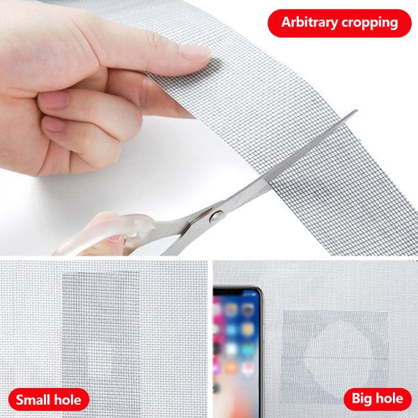 2M Screen Repair Tape Window Door Black Adhesive Sticker Mesh Roll Patch Tape