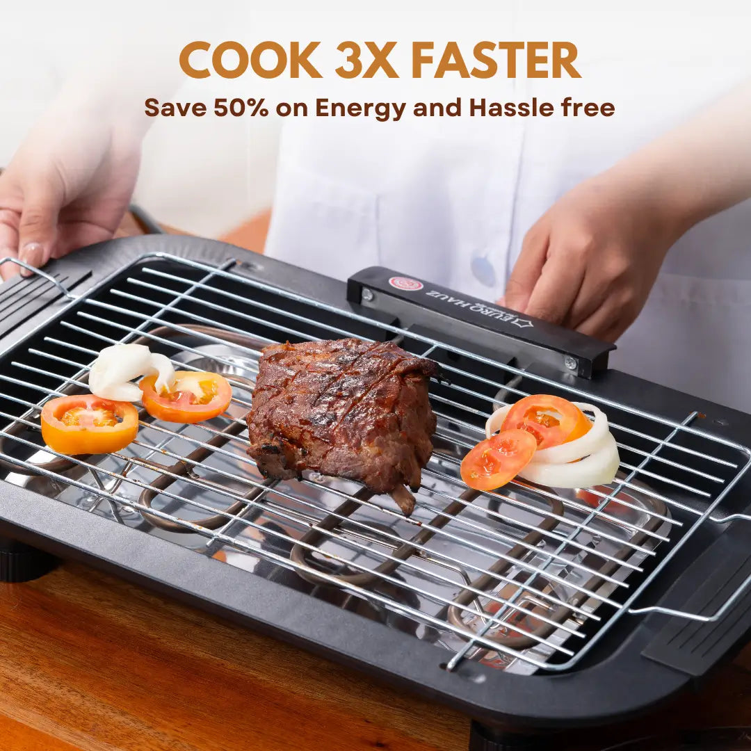 Eurohauz™ Smokeless Grill with FREE 8pcs KNIFE SET