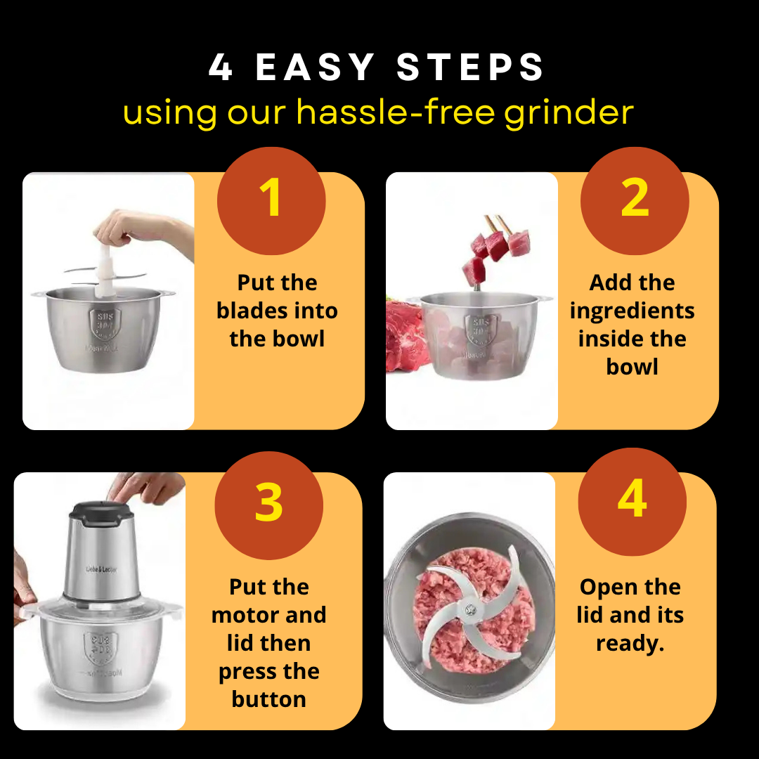 Eurohauz™️ Power Grinder with FREE 8pcs KNIFE SET
