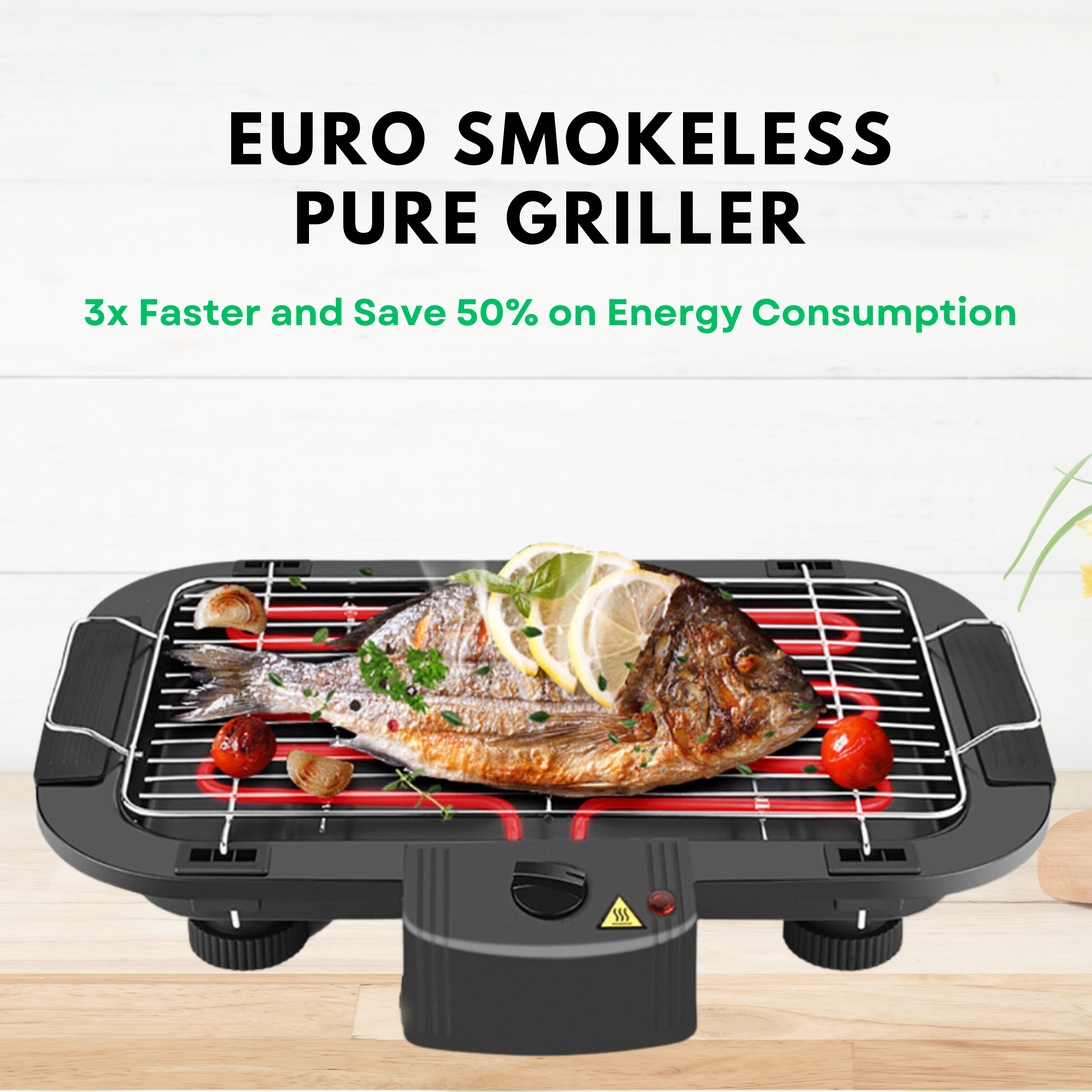 EuroHauz™ Smokeless Grill with FREE 8pcs KNIFE SET