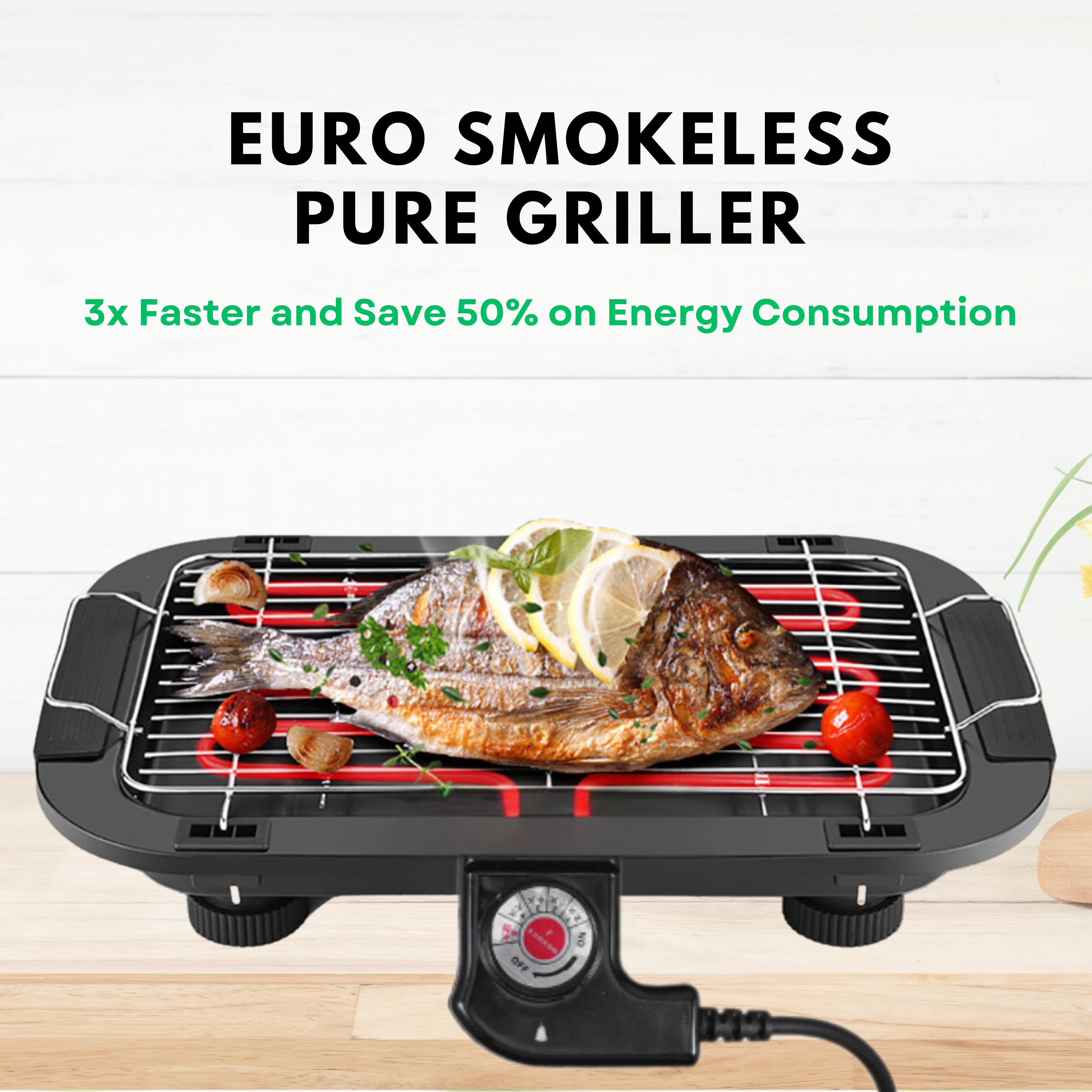 EuroHauz™ Smokeless Grill with FREE 8pcs KNIFE SET