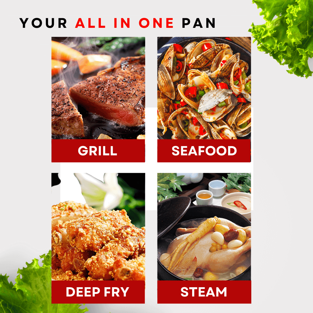 Magic Mom's™ Smokeless and Gas Saving Cooking Pan with FREEBIES